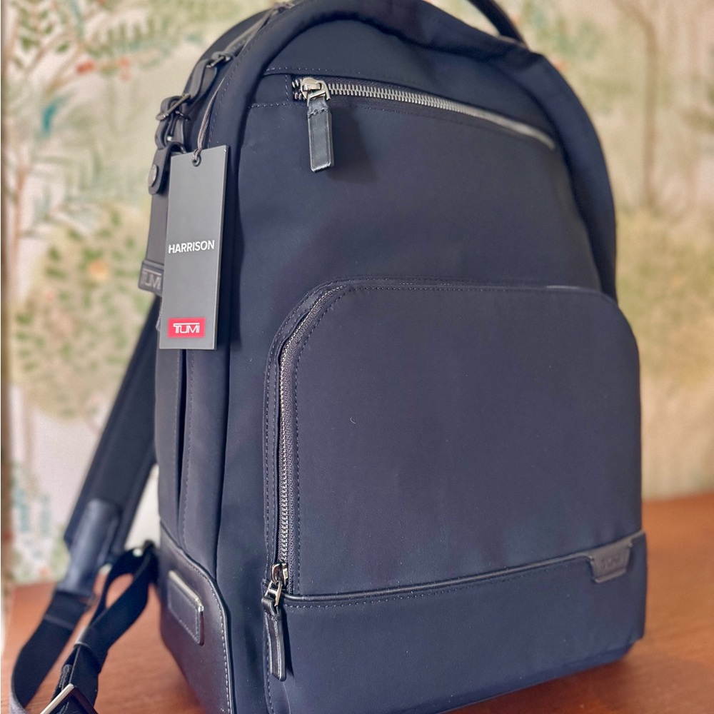 NWT TUMI Harrison Warren Black Business Backpack With Storage Bag